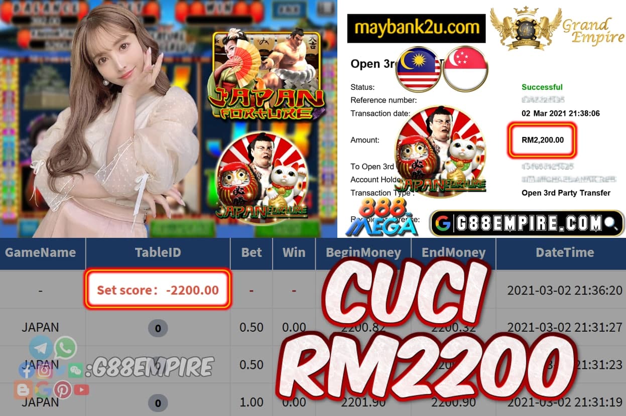 MEGA888 - JAPAN CUCI RM2200!!!