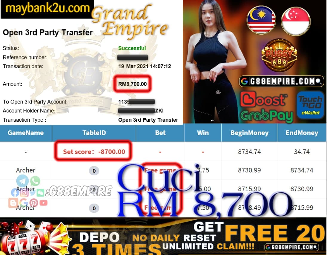 PUSSY888-ARCHER CUCI RM8,700!!!