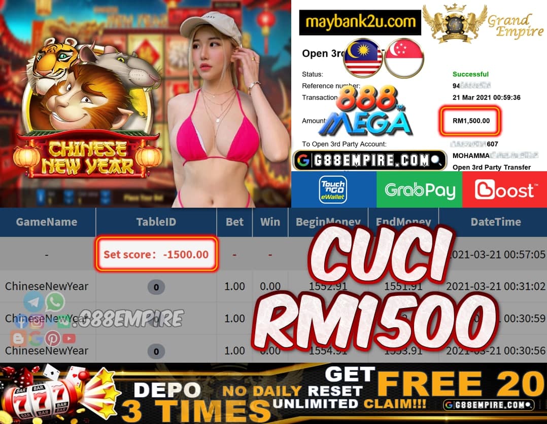 MEGA888 - CHINESENEWYEARS CUCI RM1500!!!