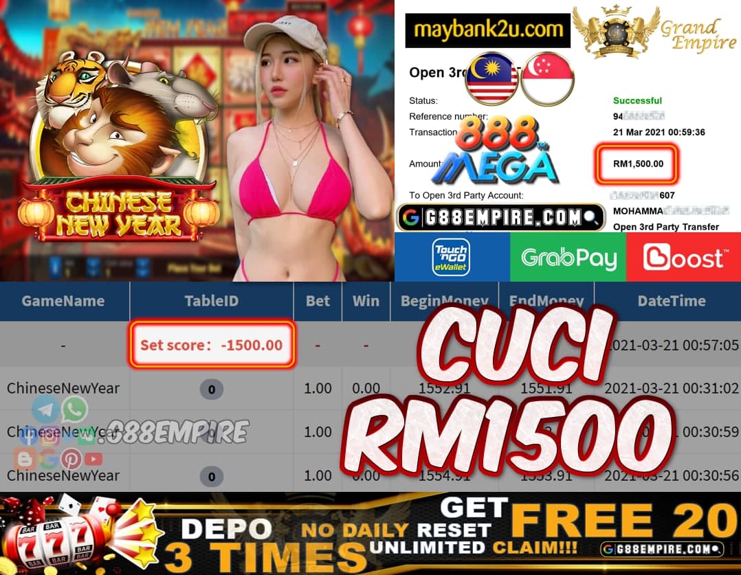 MEGA888 - CHINESENEWYEARS CUCI RM1500!!!