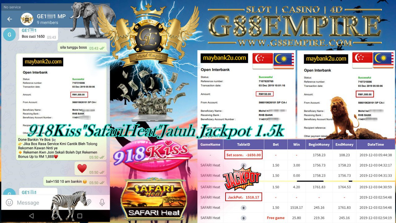 MEMBER MAIN SAFARI HEAT MINTA CUCI RM1,650 !!