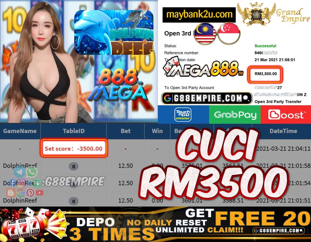 MEGA888 - DOLPHINREEF CUCI RM3500!!!