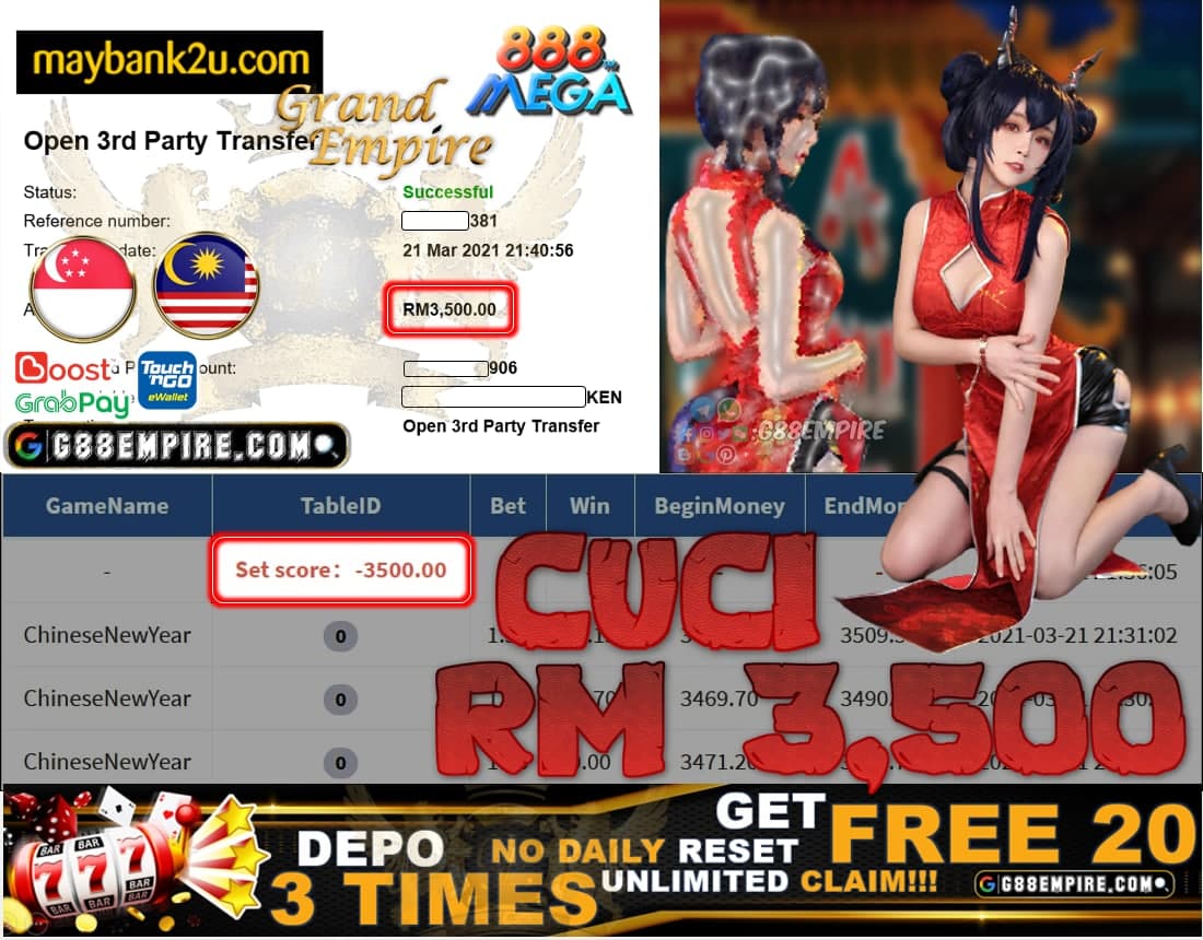 MEGA888 - CHINESENEWYEAR OUT RM3,500!!!