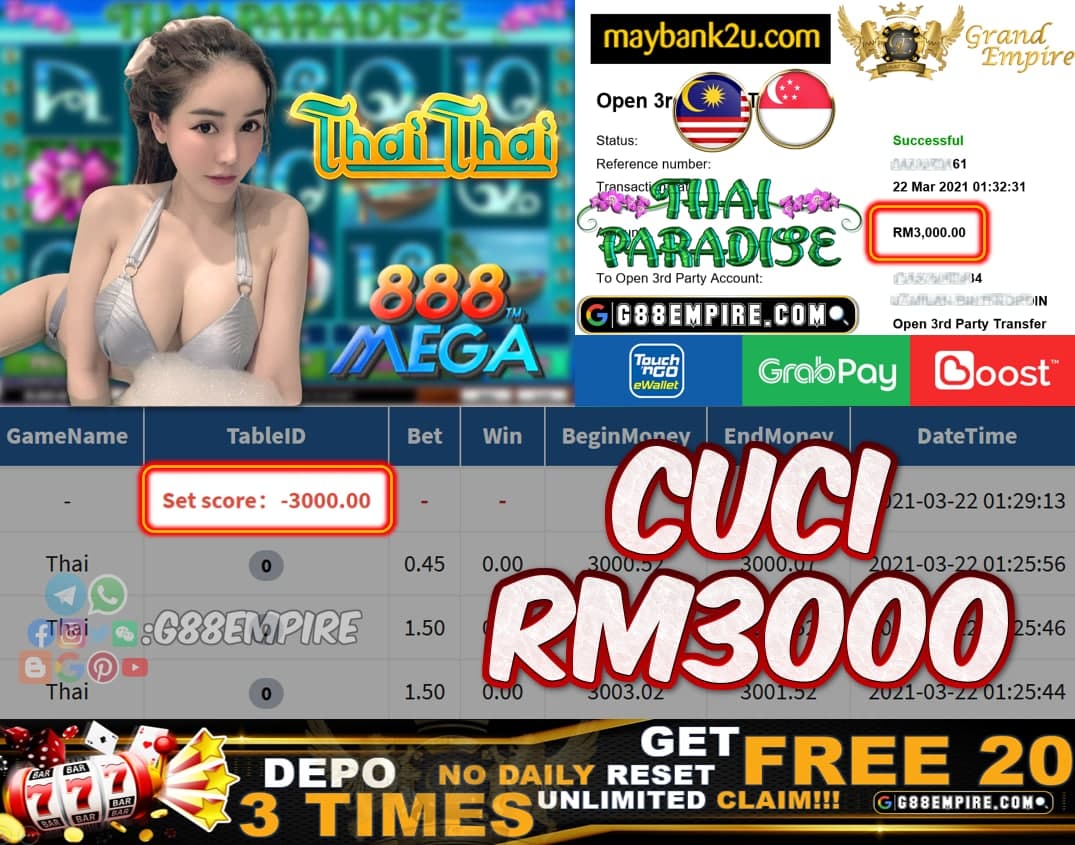 MEGA888 - THAI CUCI RM3000！！！