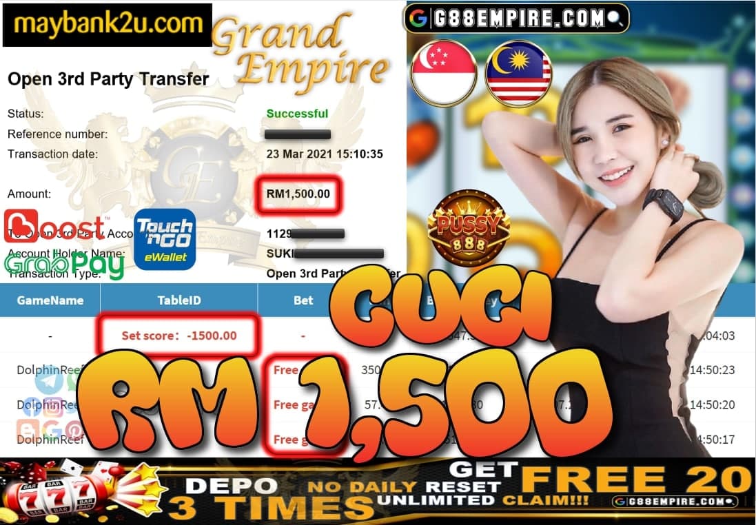 PUSSY888-DOLPHINREEF CUCI RM1,500!!!