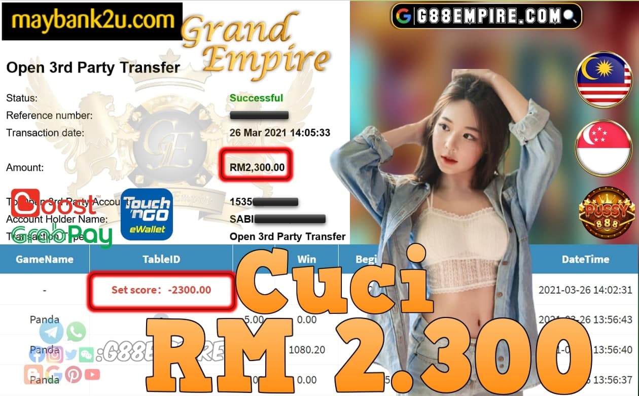 PUSSY888-PANDA CUCI RM2,300!!!