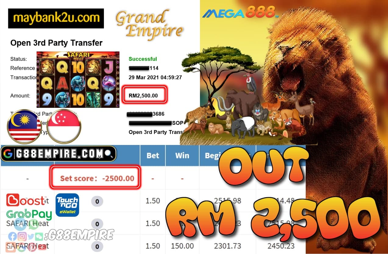 MEGA888 - SAFARI HEAT CUCI RM2500 !!!