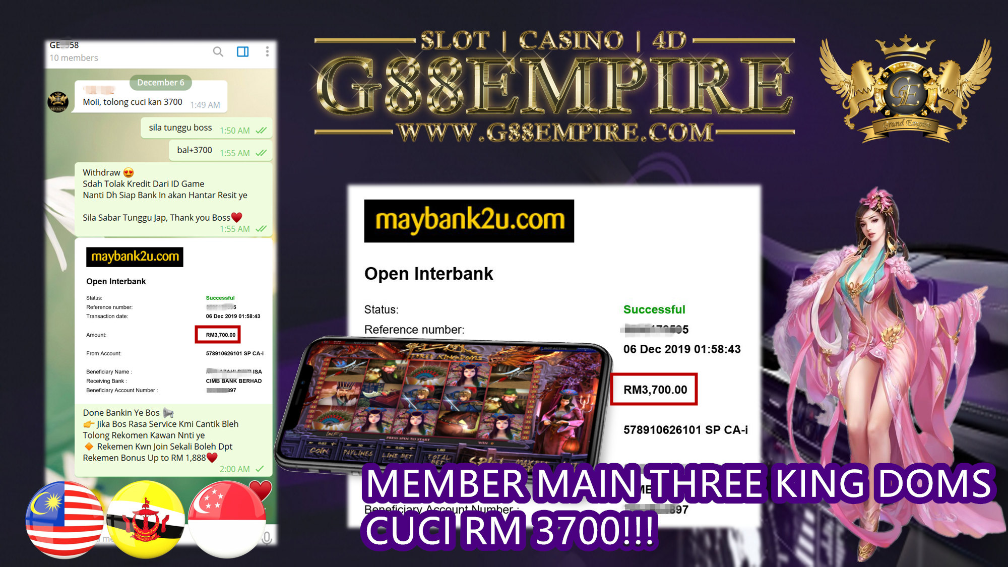 MEMBER MAIN THREEKINGDOMS MINTA CUCI RM3,700 !!!