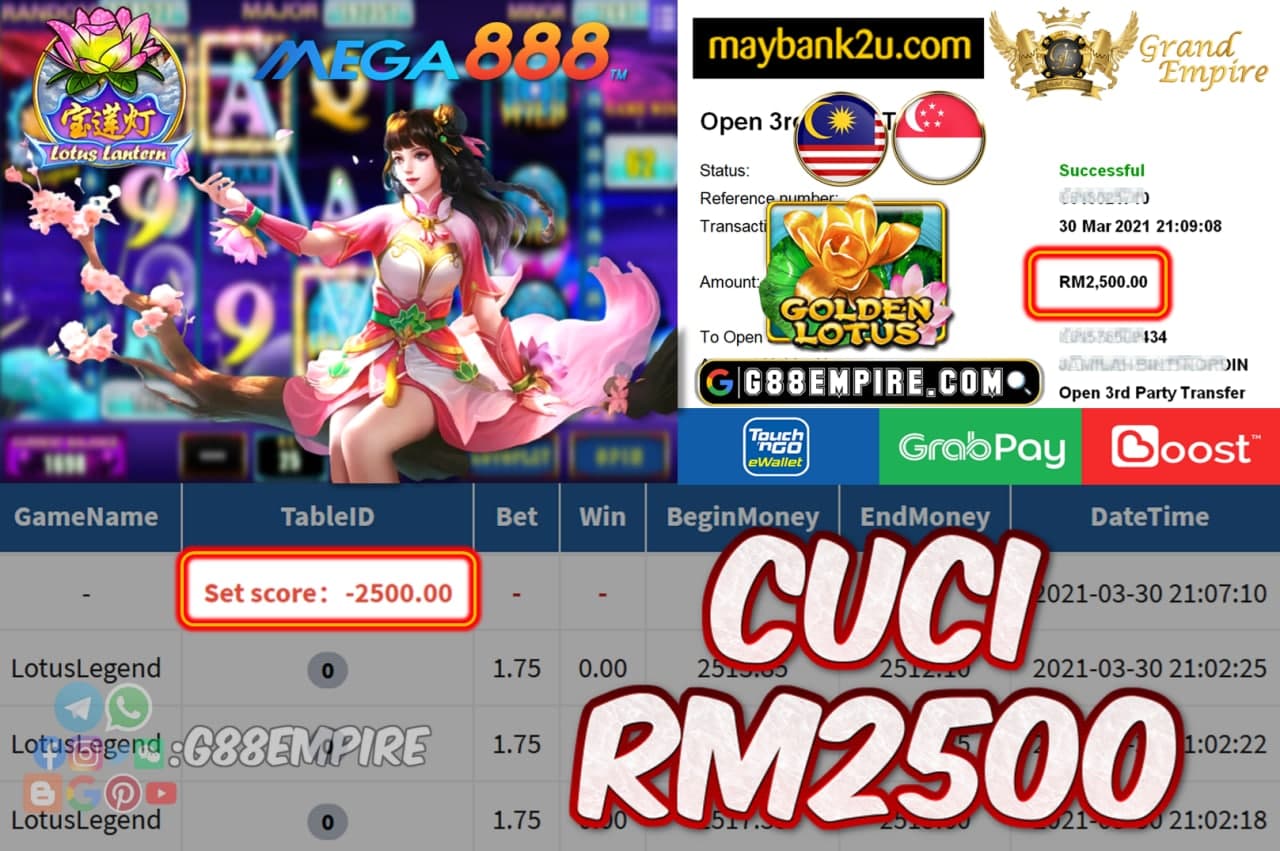 MEGA888 - LOTUSLEGEND CUCI RM2500 !!!