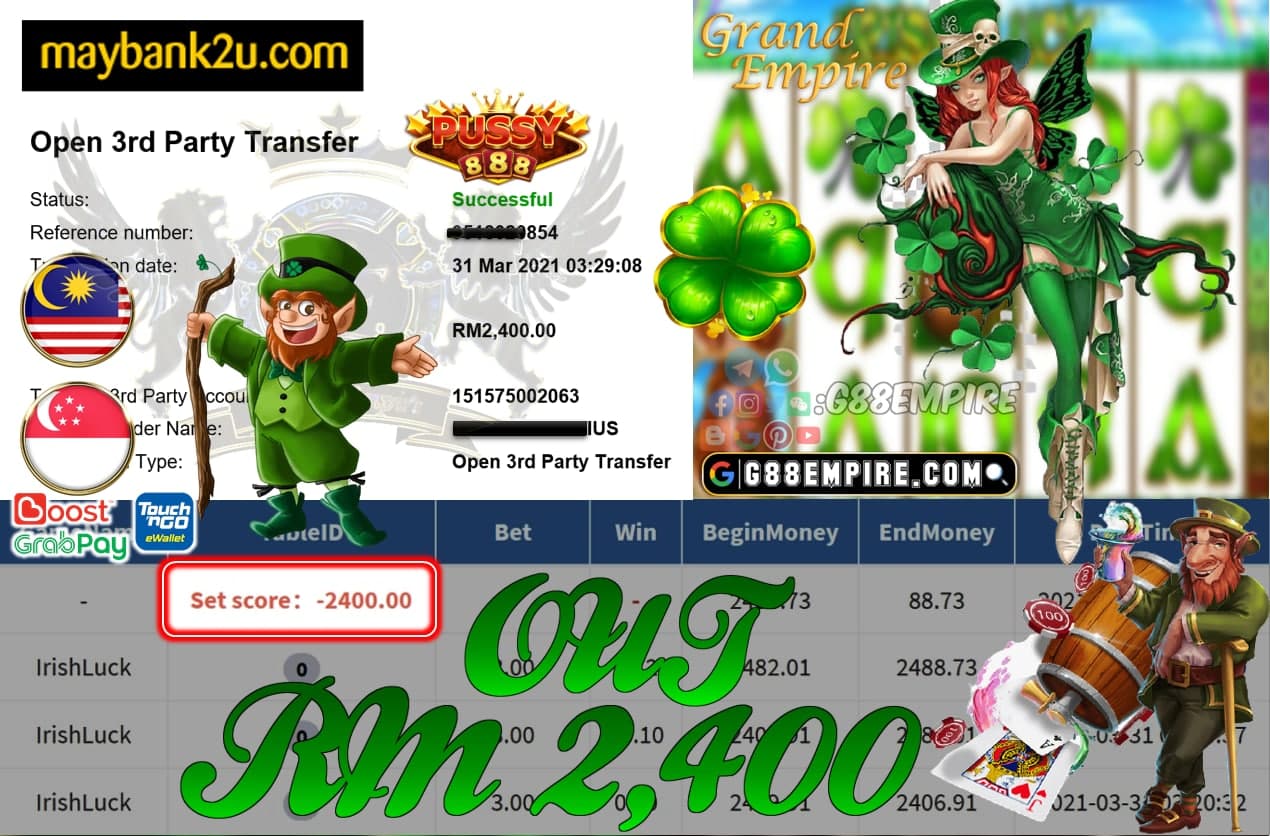 PUSSY888 - IRISHLUCK CUCI RM2400 !!!