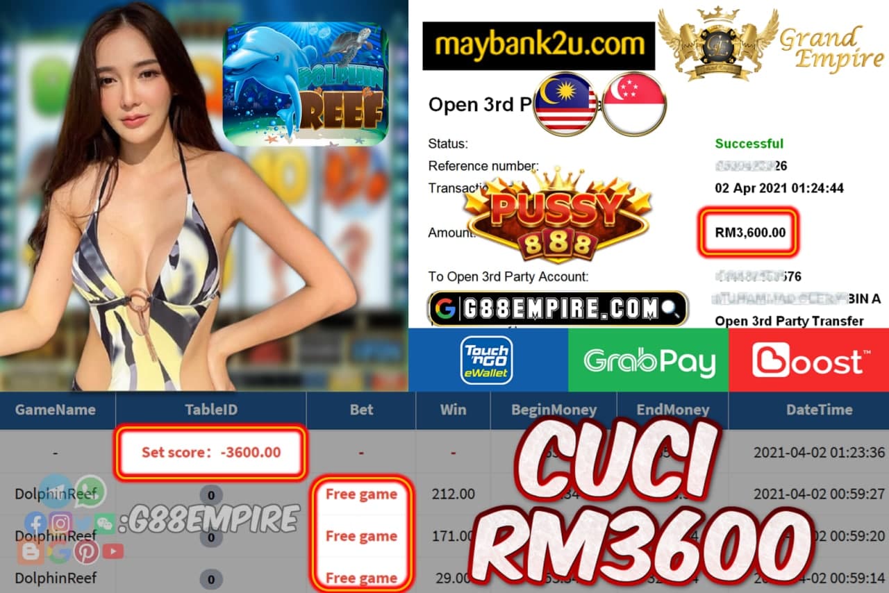 PUSSY888 - DOLPHINREEF CUCI RM3600 !!!
