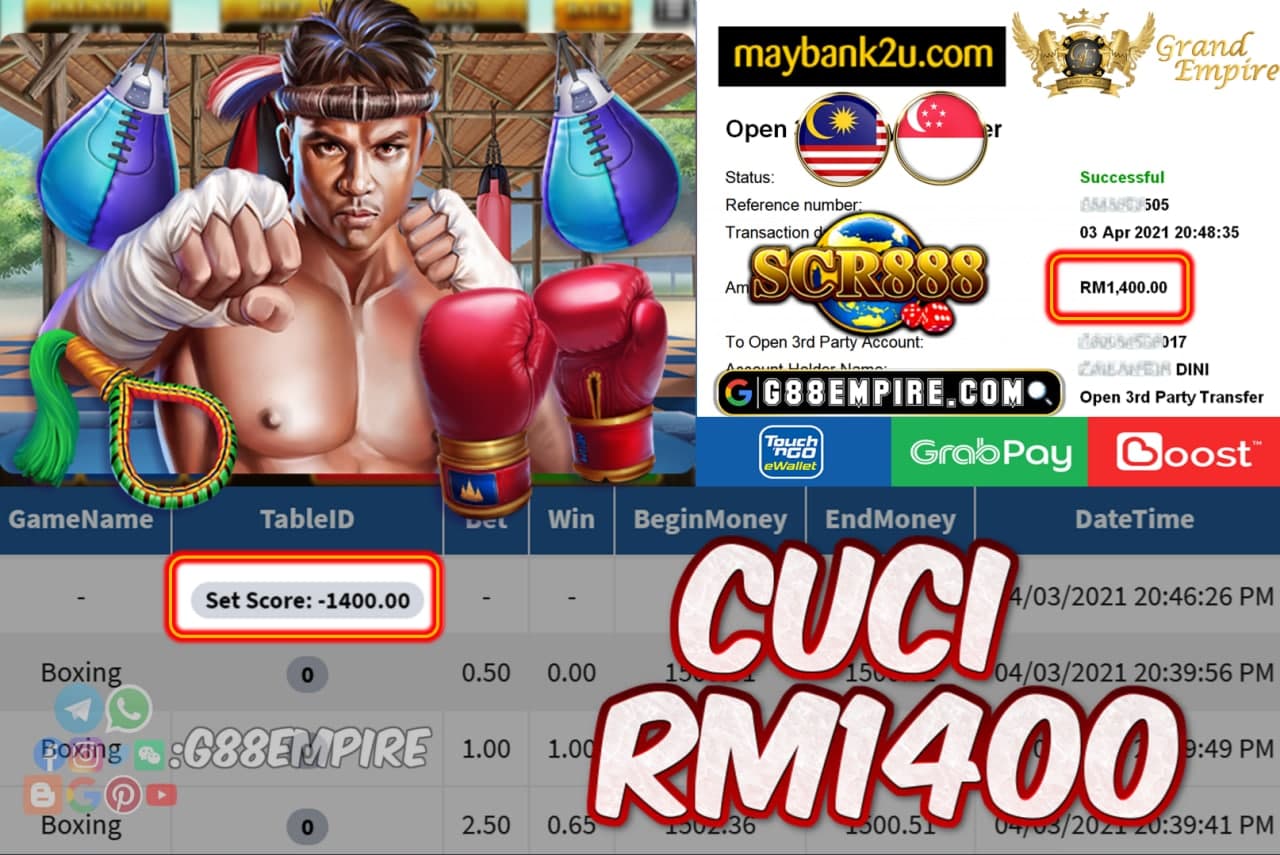 SCR888 - BOXING CUCI RM1400!!!