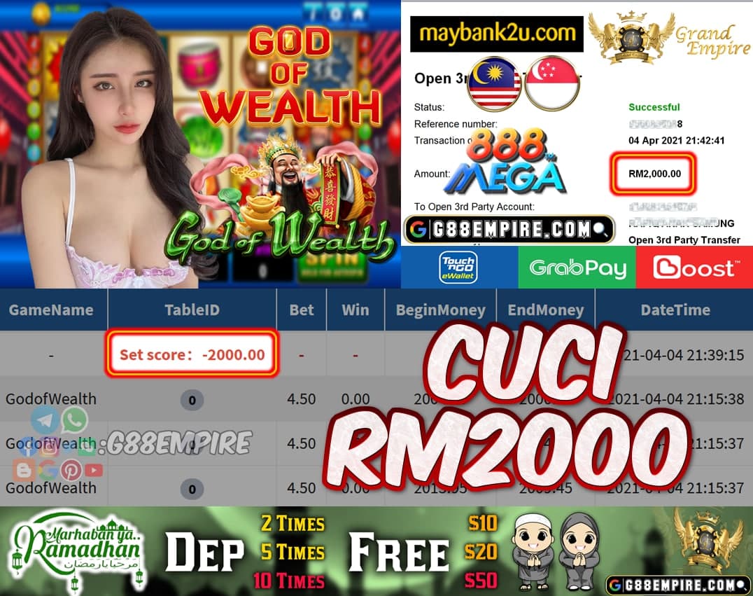 MEGA888 - GODOFWEALTH CUCI RM2000 !!!