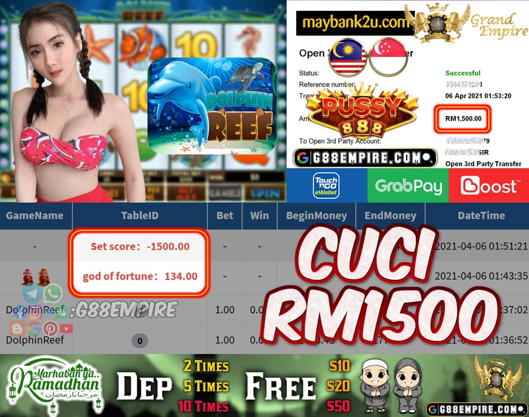 PUSSY888 - DOLPHINREEF CUCI RM1500!!!
