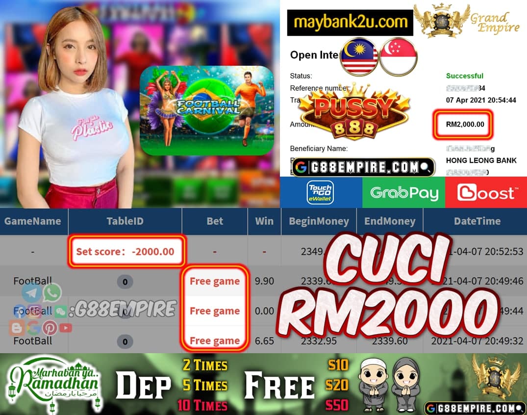 PUSSY888 - FOOTBALL CUCI RM2000!!!