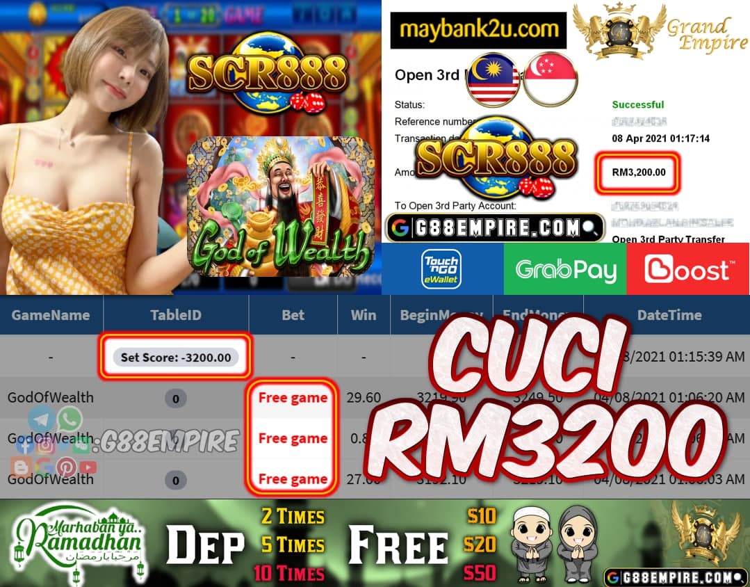 SCR888 - GODOFWEALTH CUCI RM3200!!!