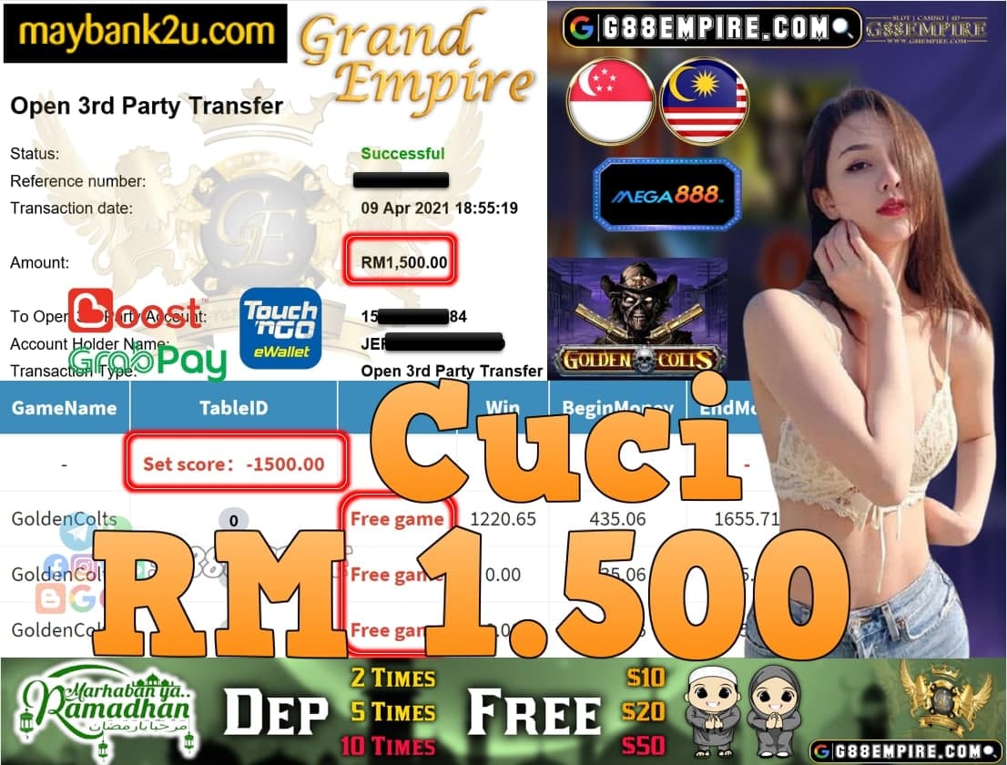 MEGA888-GOLDENCOLTS CUCI RM1,500!!!