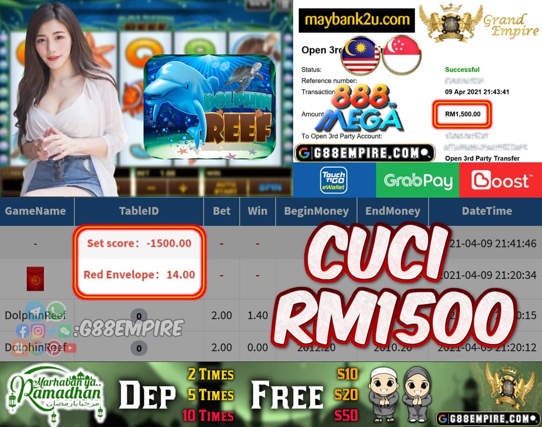 MEGA888 - DOLPHINREEF CUCI RM1500!!!