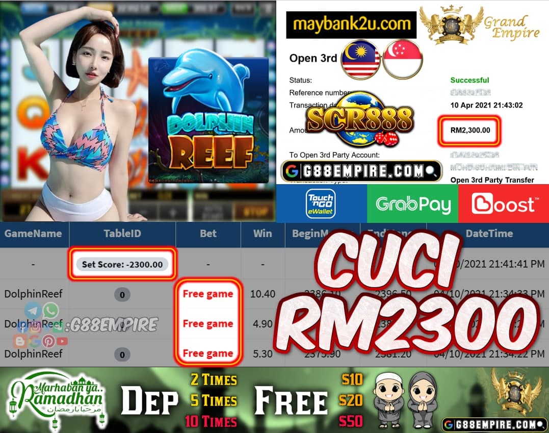 SCR888 - DOLPHINREEF CUCI RM2300 !!!