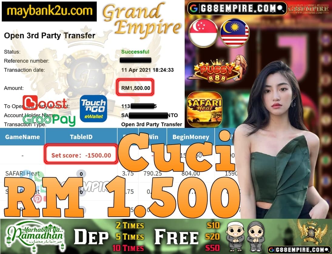 PUSSY888-SAFARI HEAT CUCI RM1,500!!!