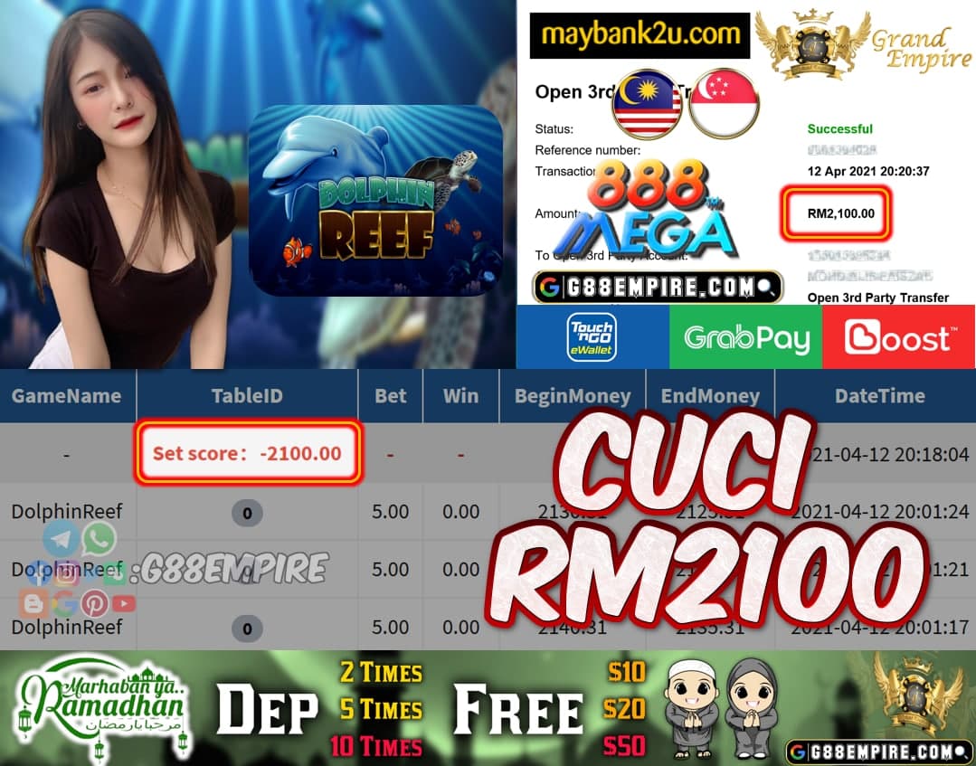 MEGA888 - DOLPHINREEF CUCI RM2100!!!