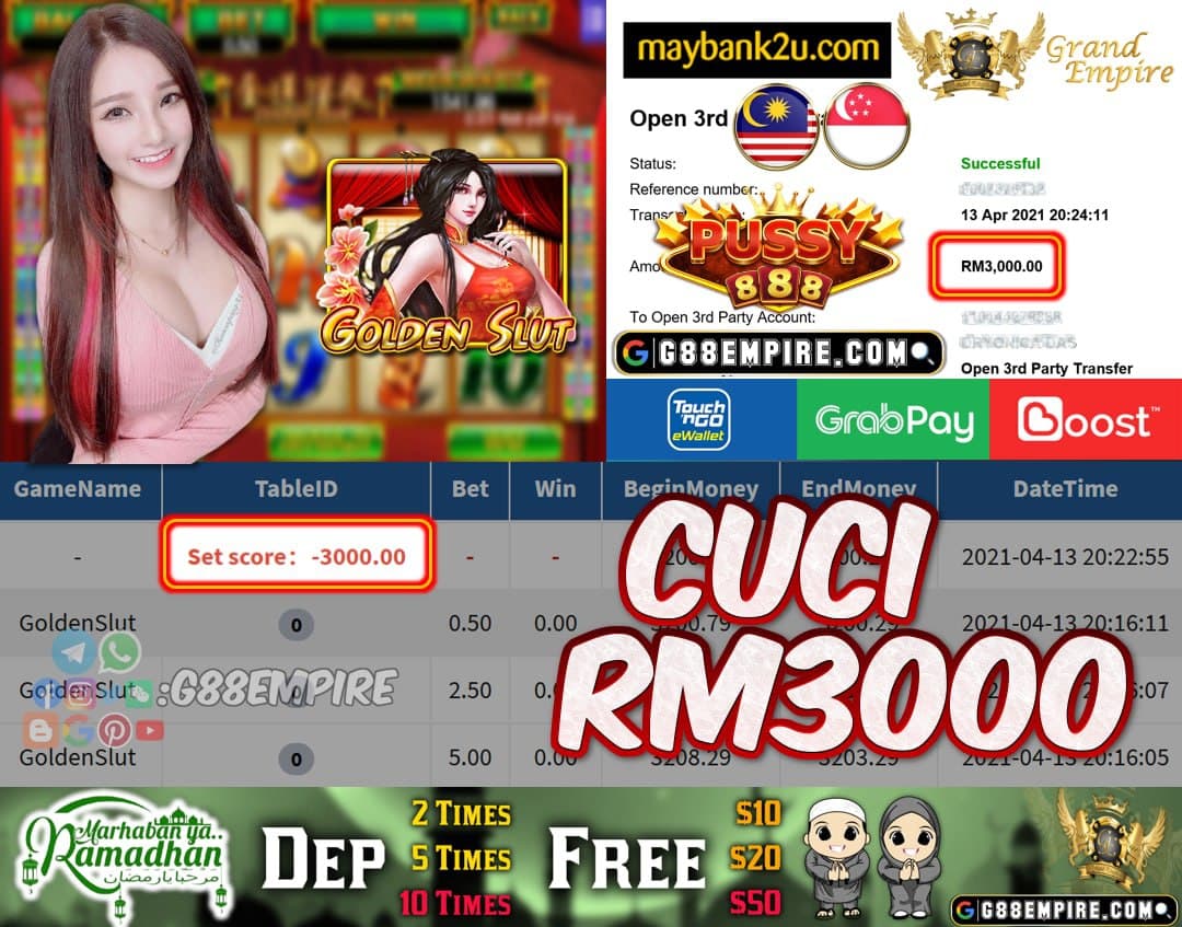 PUSSY888 - GOLDENSLUT CUCI RM3000!!!