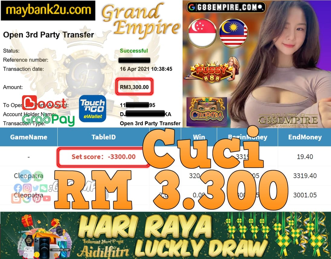 PUSSY888-CLEOPATRA CUCI RM3,300!!!