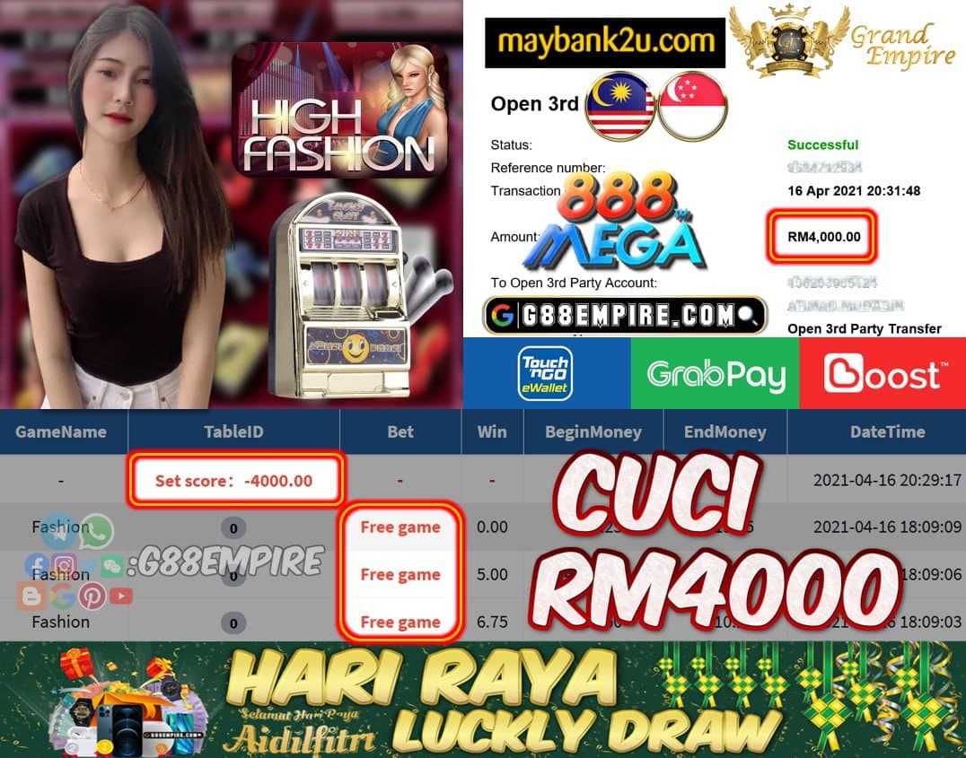 MEGA888 - FASHION CUCI RM4000!!!