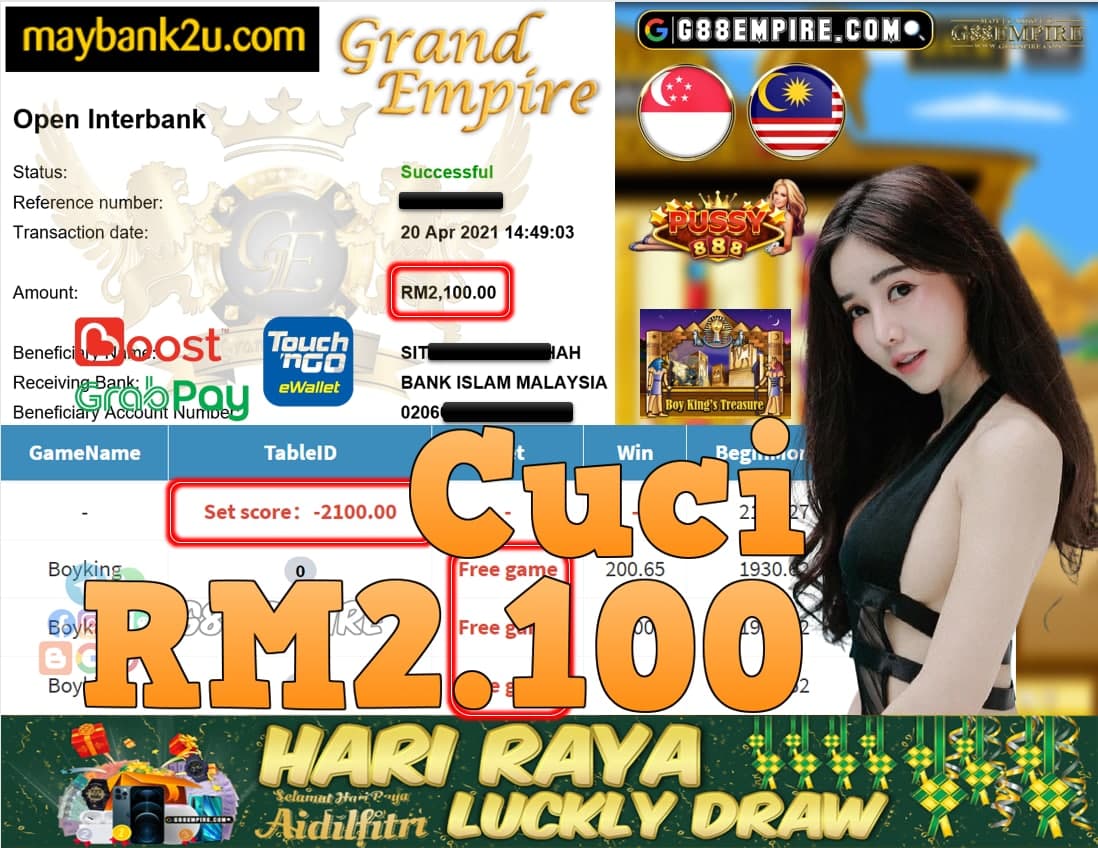 PUSSY888-BOYKING CUCI RM2,100!!!