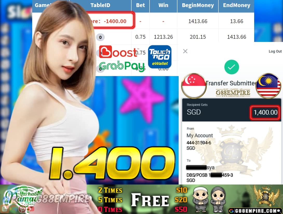 PUSSY888-GREATBLUE CASH OUT $1.400!!!