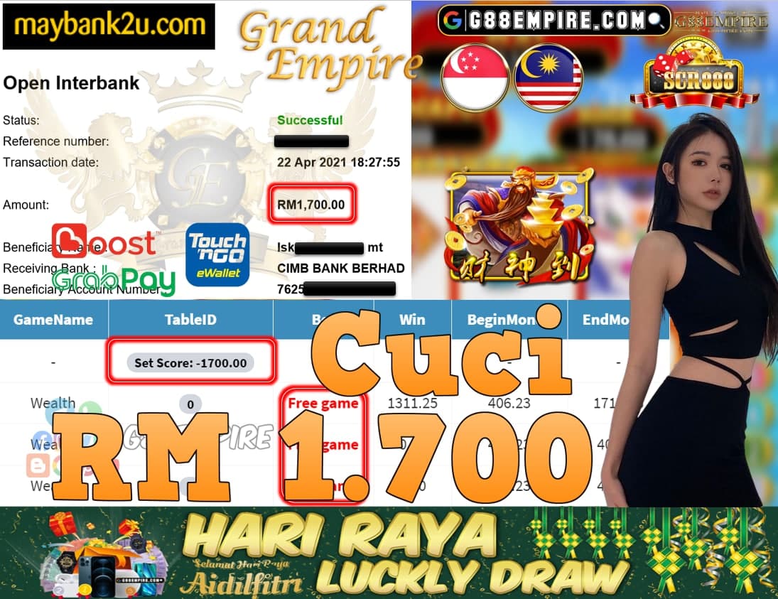 SCR888-WEALTH CUCI RM1,700!!!