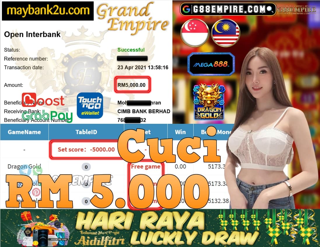 MEGA888-DRAGONGOLD CUCI RM5,000!!!