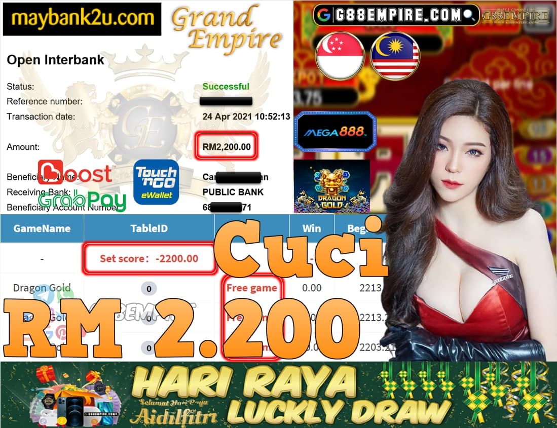 MEGA888-DRAGONGOLD CUCI RM2,200!!!