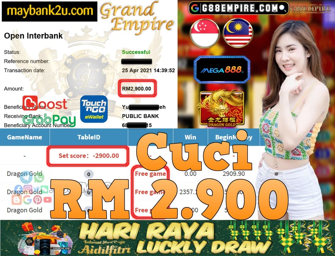 MEGA888-DRAGONGOLD CUCI RM2,900!!!