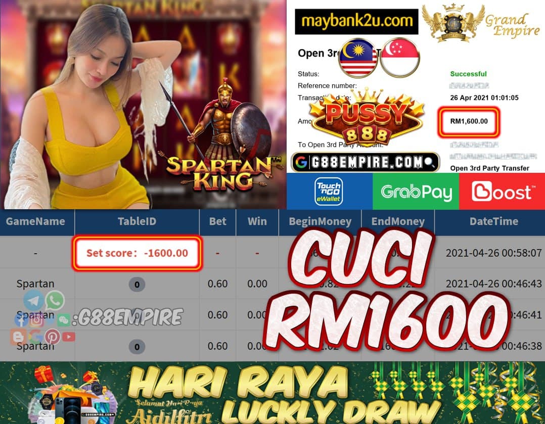 PUSSY888 - SPARTAN CUCI RM1600 !!!