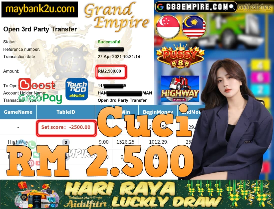 PUSSY888-HIGHWAY CUCI RM2,500!!!