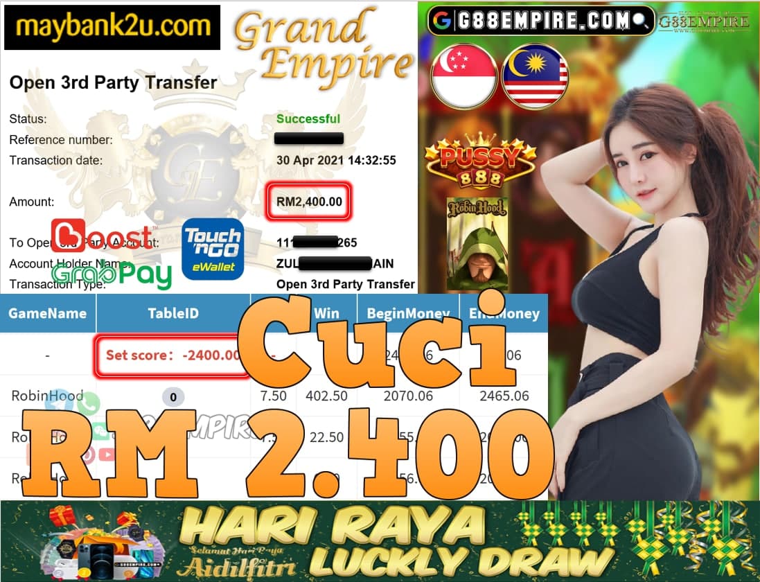 PUSSY888-ROBINHOOD CUCI RM2,400!!!