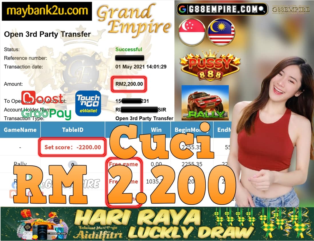 PUSSY888-RALLY CUCI RM2,200!!!