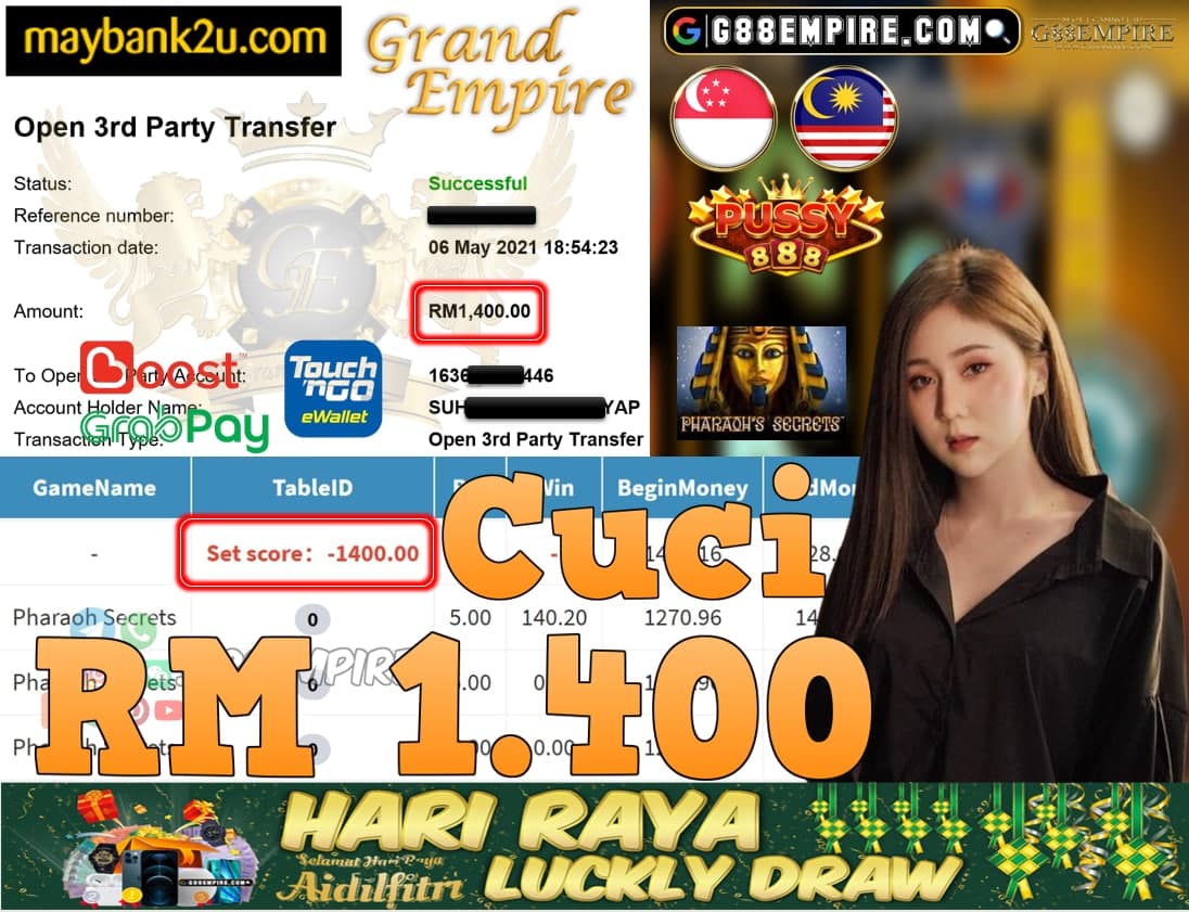 PUSSY888-PHAROHSECRETS CUCI RM1,400!!!