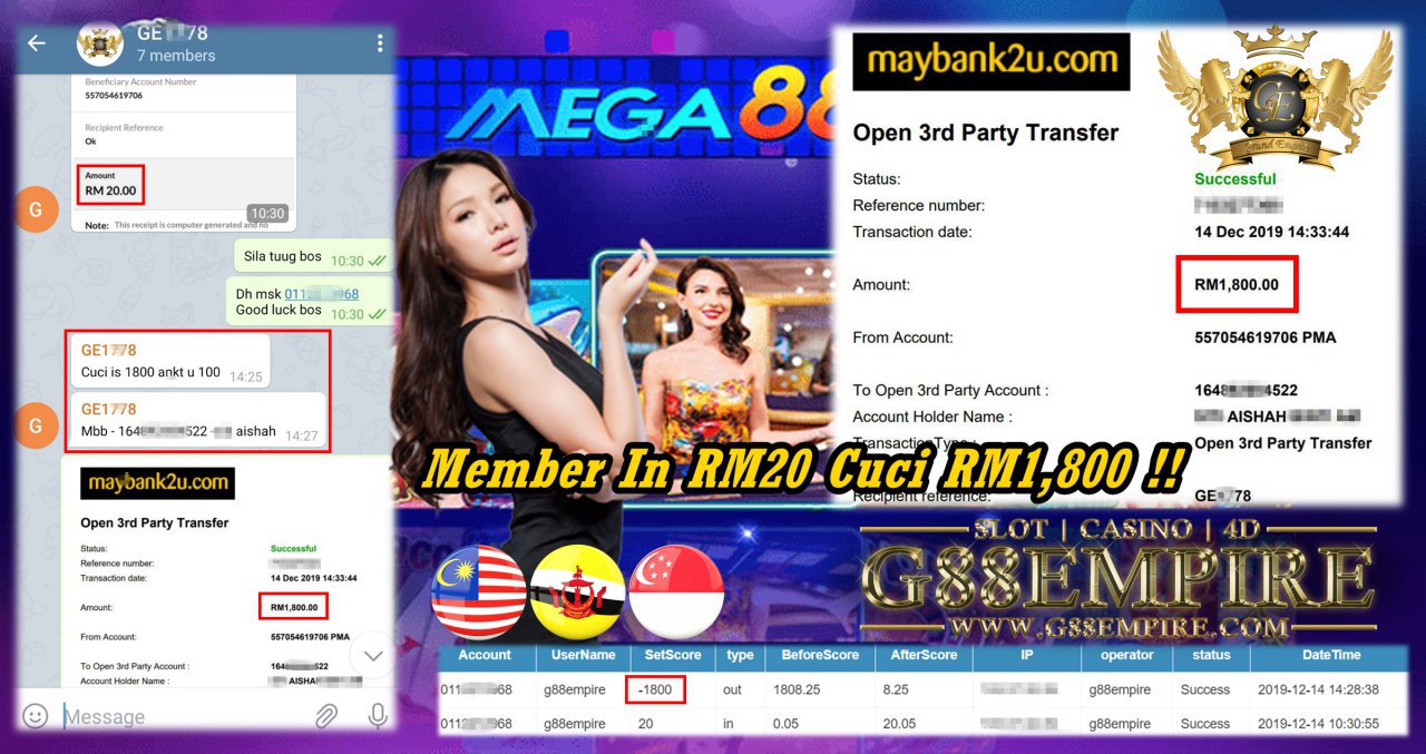 MEMBER MAIN MEGA MINTA CUCI RM1,800!!!