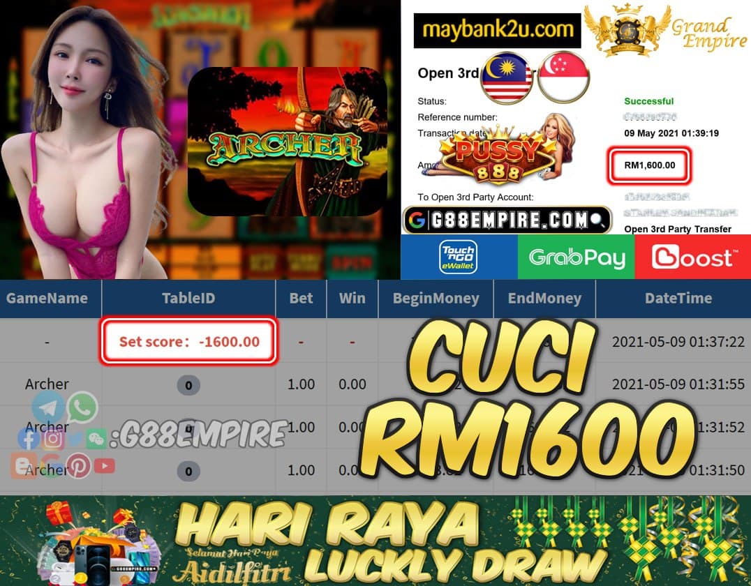 PUSSY888 - ARCHER CUCI RM1600 !!!