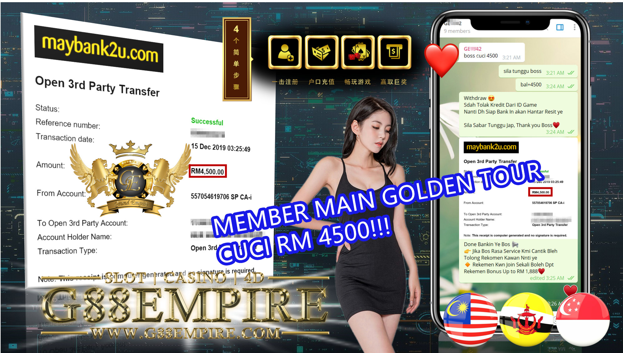 MEMBER MAIN GOLDEN TOUR CUCI RM 4500!!!