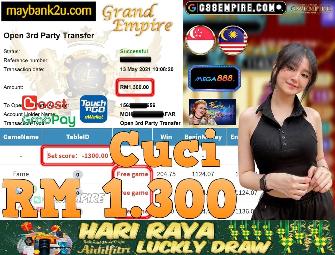 MEGA888-FAME CUCI RM1,300!!!