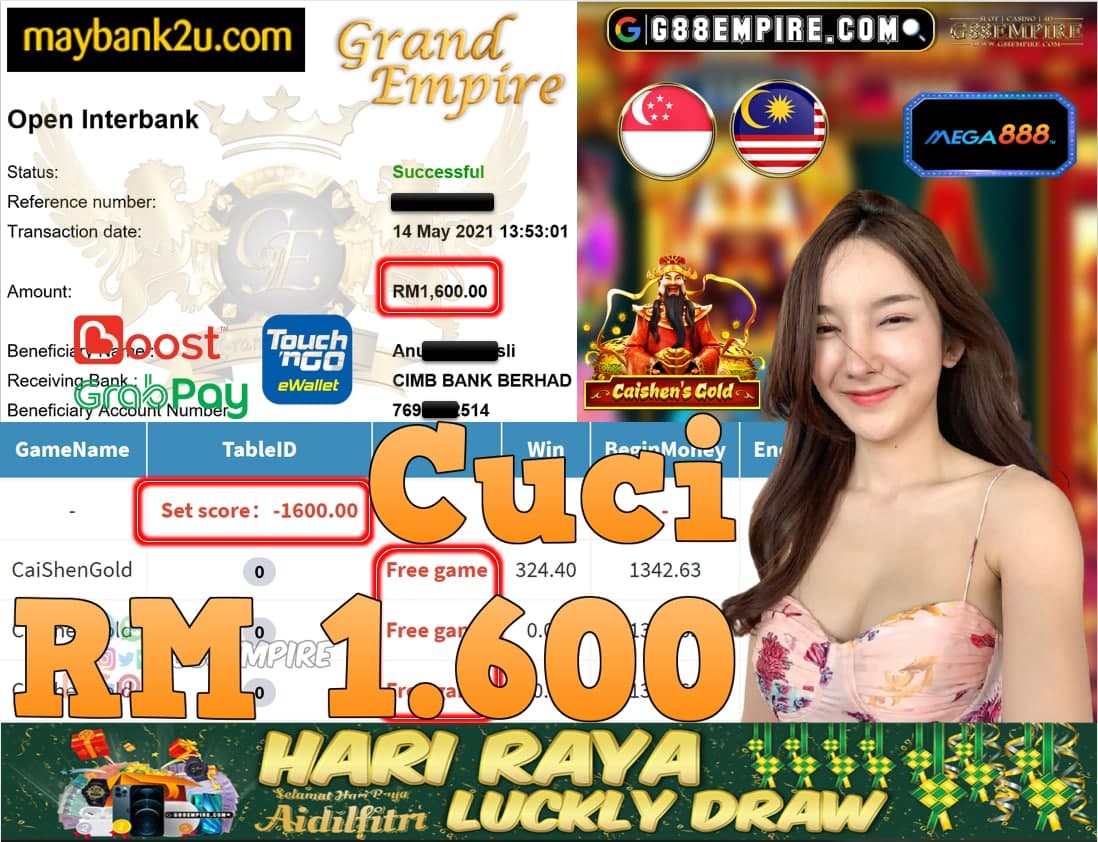 MEGA888-CAISHENGOLD CUCI RM1,600!!!