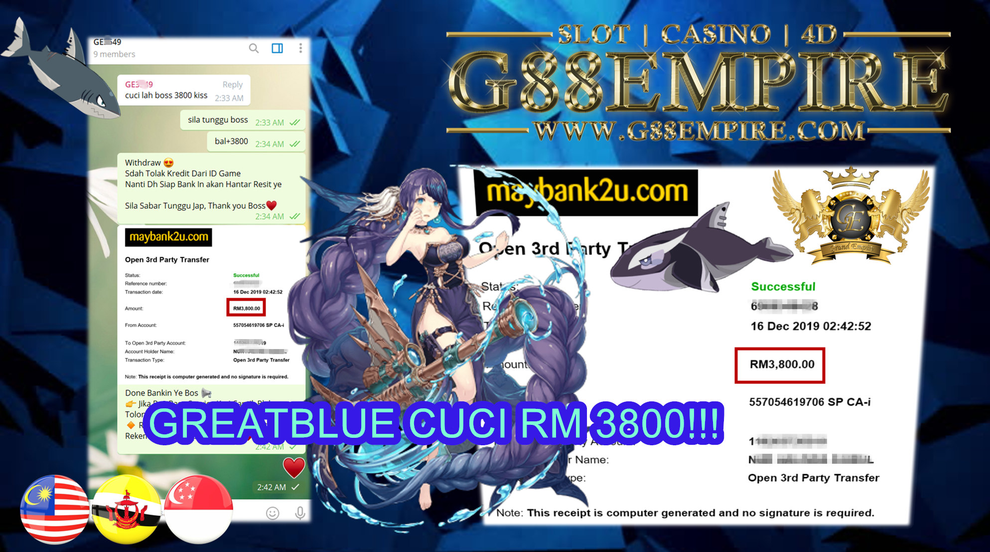 MEMBER MAIN GREAT BLUE CUCI RM3800!!!