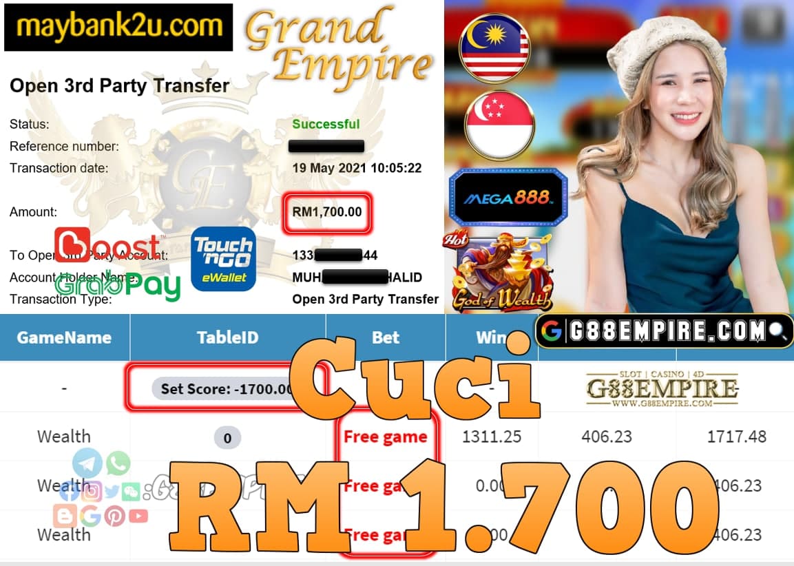 MEGA888-WEALTH CUCI RM1,700!!!