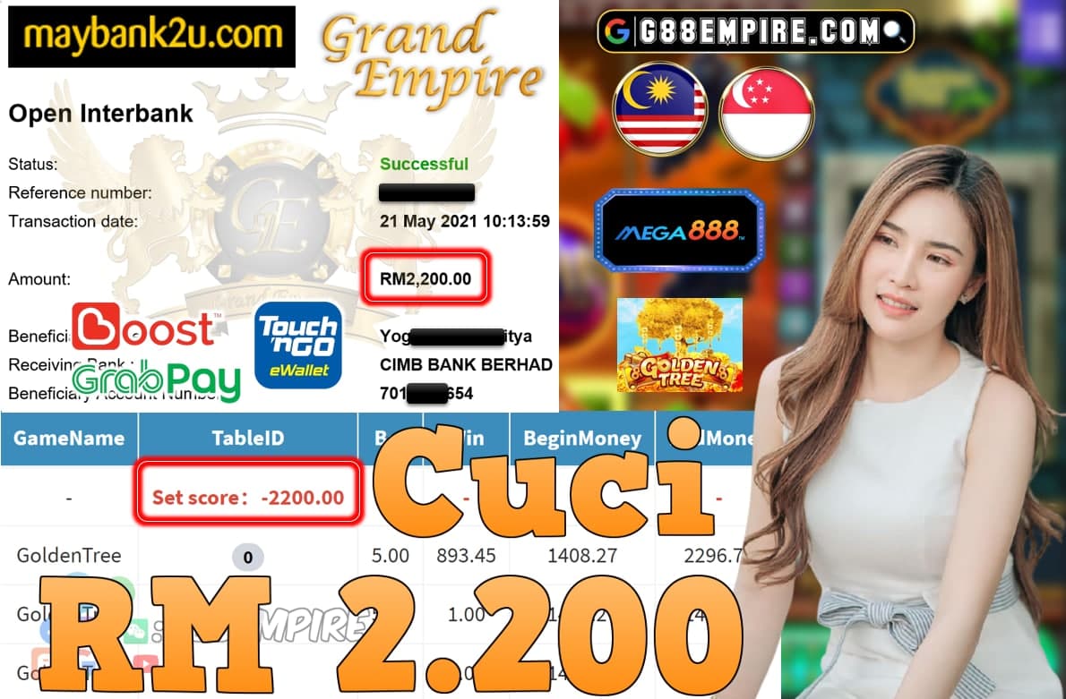 MEGA888-GOLDENTREE CUCI RM2,200!!!