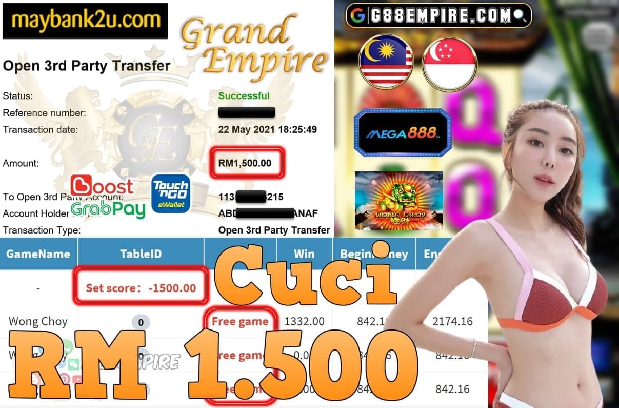 MEGA888-WONG CHOY CUCI RM1.500!!!