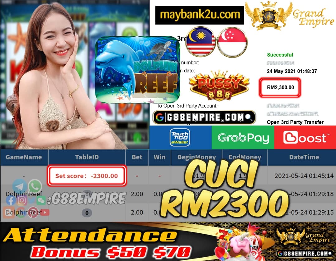 PUSSY888 - DOLPHINREEF CUCI RM2300 !!!