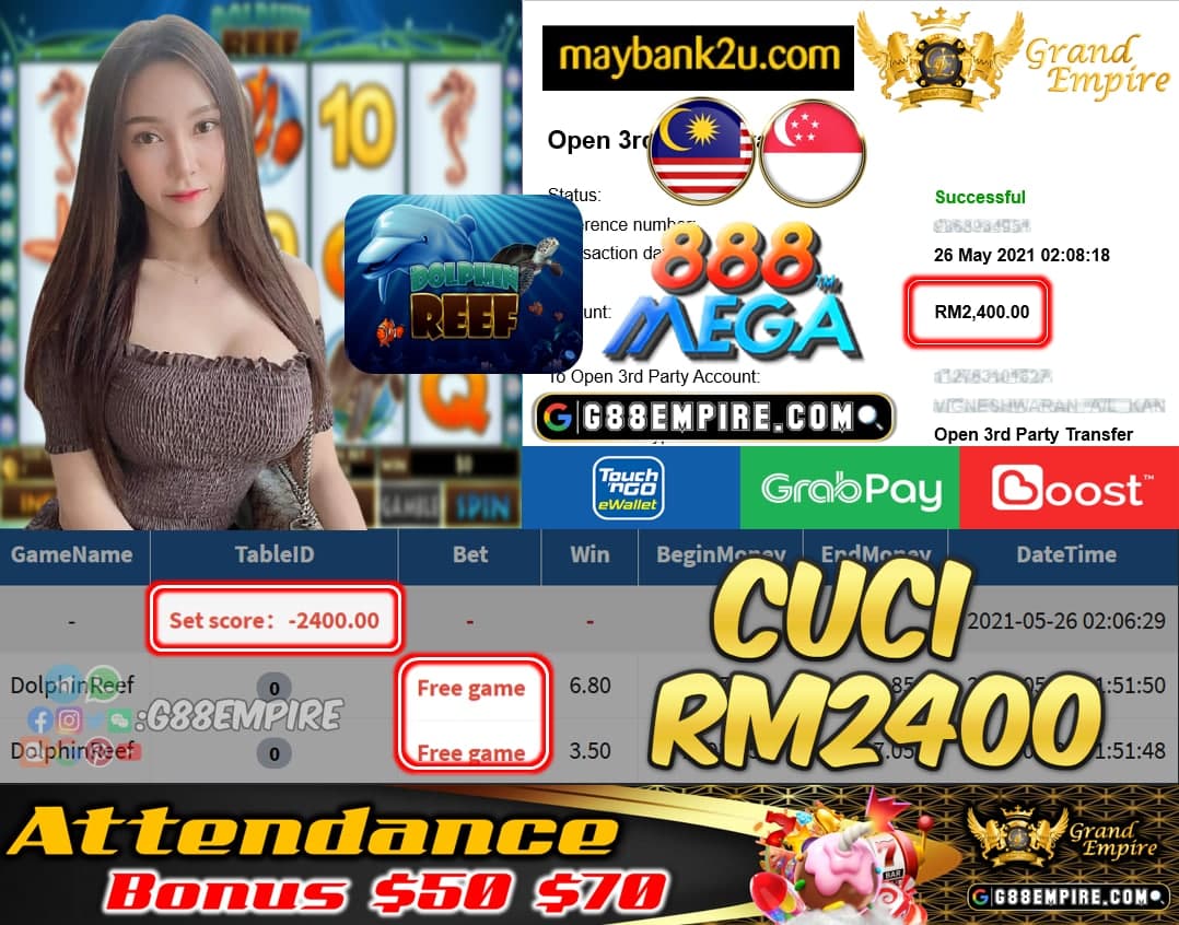 MEGA888 - DOLPHINREEF CUCI RM2400 !!!